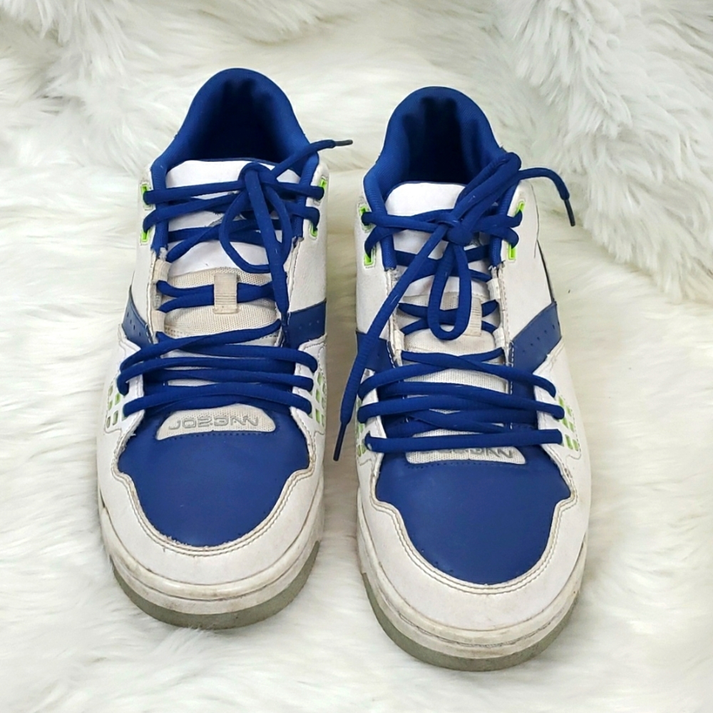 Jordan Flight 23 white/blue athletic shoes sneakers 317820-118 men size 9.5